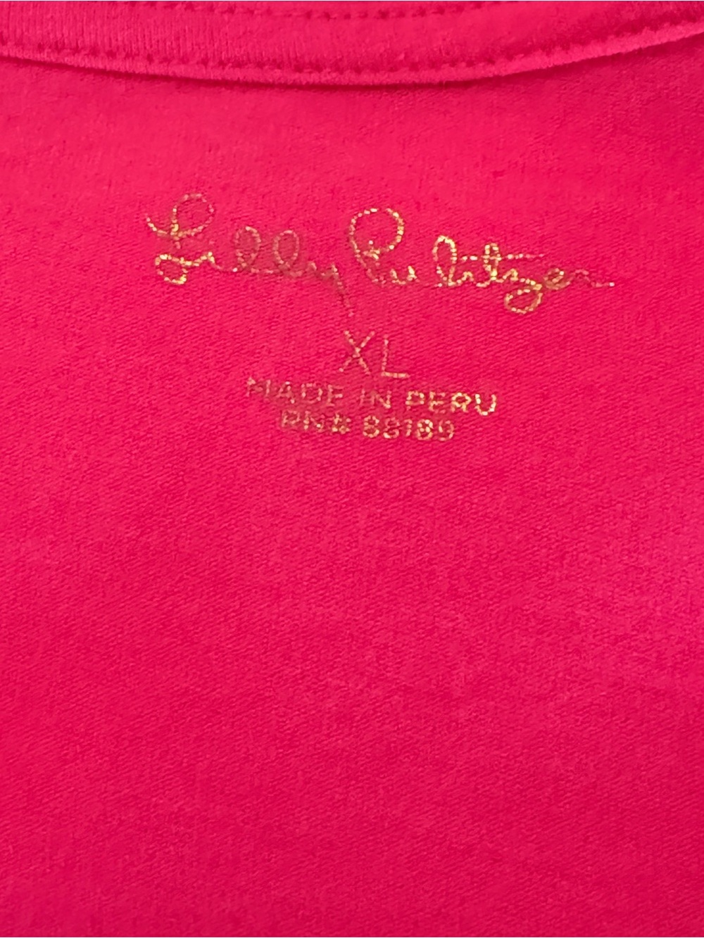 Lilly Pulitzer Neon Pink Puff Sleeve Square Neck Top - Picture 4 of 4